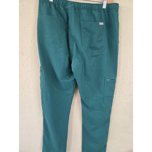 Figs Women's Technical Scrub Pants, Green, Drawstring, Many Pockets, Size Medium - Picture 7 of 11